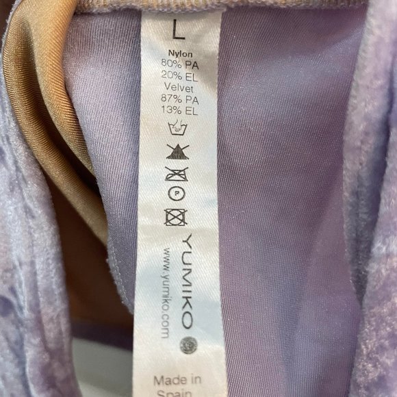 Yumiko Masha velvet mesh leotard size L - Picture 3 of 3